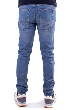 Twister Panama 727C Mavi Düşük Bel Dar Paça Erkek Jeans Pantolon