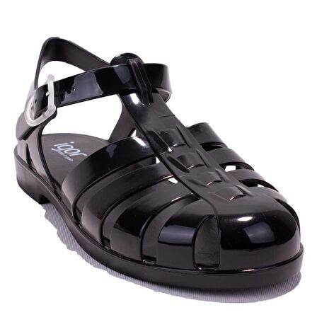 Igor S10258C Bıarrıtz Siyah Ortopedik Günlük Kadın Sandalet