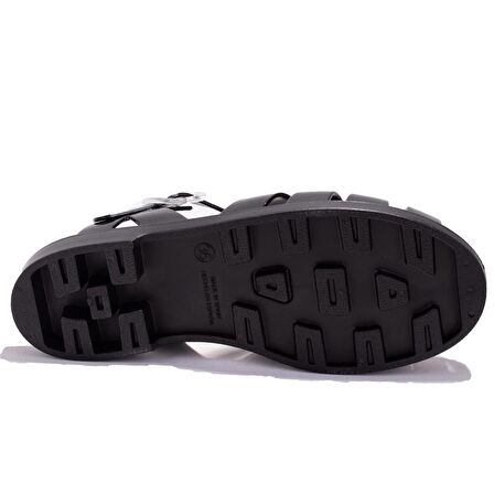 Igor S10258C Bıarrıtz Siyah Ortopedik Günlük Kadın Sandalet