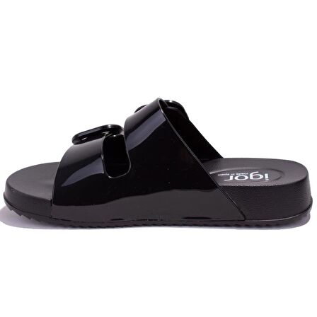 Igor S10334CN Habana Brillo Siyah Rugan Ortopedik Günlük Kadın Terlik