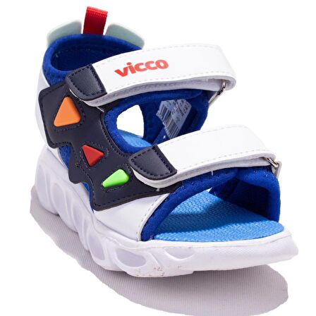 Vicco 321F24Y204CN Hilda Mavi Ortopedik Günlük Işıklı Erkek Çocuk Spor Sandalet