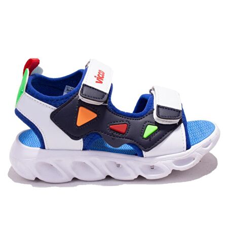 Vicco 321F24Y204CN Hilda Mavi Ortopedik Günlük Işıklı Erkek Çocuk Spor Sandalet