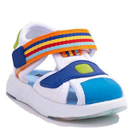 Vicco Flow II 332P24Y202CN Beyaz Mavi Ortopedik Günlük Erkek Çocuk Spor Sandalet