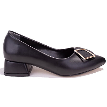 Dagoster DZA07-1006042CN Siyah  Klasik Topuklu Kadın Ayakkabı