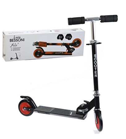 LED'li 120 mm Silikon Teker, Boy Ayarlamalı Katlanır Metal Scooter