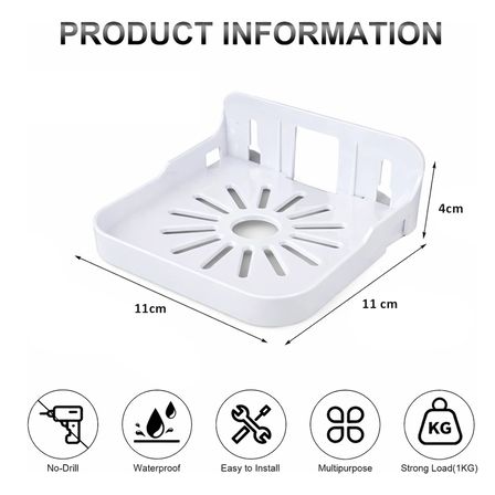 Microcase Sert ABS Plastik Yapışkanlı Duvara Monte Çok Amaçlı Kamera Standı Askılığı AL5456
