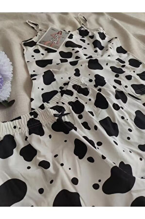 Kadın İp Askılı Şortlu Yazlık Pijama Takımı