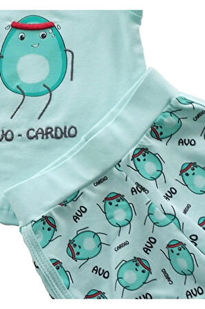 Kız Bebek İkili Takım Şortlu Avo-Cardio Alt Üst Takım