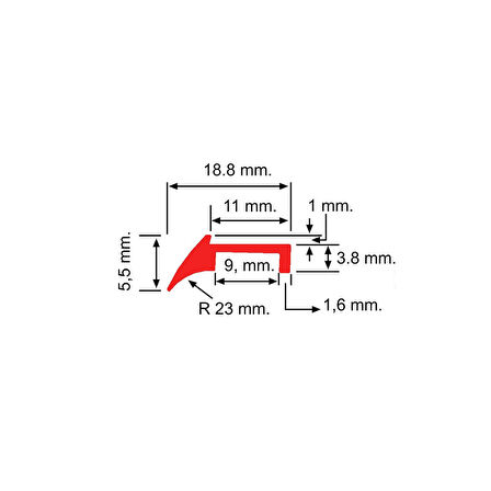 Contacall Cnc Tezgah Eksen Sıyırıcı Fitil Hareketli Eleman Fitili Kırmızı Renk 20 Metre Uzunluk CNC-06