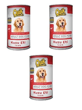 Quik Kuzu Etli Yetişkin Köpek Konservesi 415gr 3 Adet