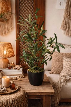 Ege Esintisi Zeytin Fidanı 70 cm – Doğal Görünümlü Dekoratif Yapay Ağaç