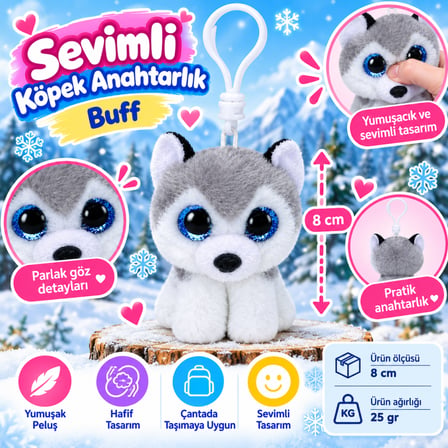 Bezos Peluş Köpek Anahtarlık Buff CNK