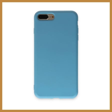 Bezos iPhone 7 Plus Kılıf Nano içi Kadife Silikon - Mavi CNK