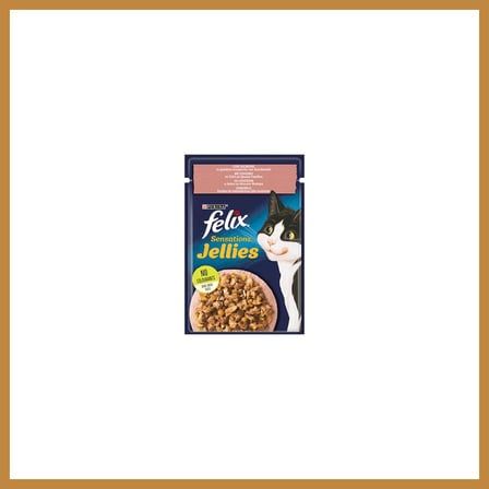 Felix Pouch Sensation Jellies Somonlu ve Karidesli Yetişkin Kedi Konservesi 6 Adet 85 Gr CNK