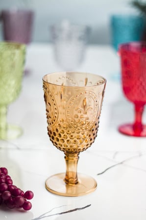 Bezos Akrilik Renkli 6'lı Kadeh & Su Meşrubat Kahve Yanı Bardağı 450 ml ( Cam Değildir ) CNK