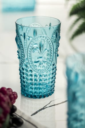 Bezos Akrilik Aquamarin 6'lı Uzun Bardak & Su Meşrubat Bardağı 750 ml ( Büyük Boy & Cam Değildir ) CNK