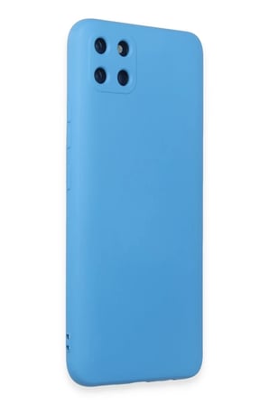 Bezos Realme C11 Uyumlu Kılıf Nano içi Kadife Silikon - Mavi CNK