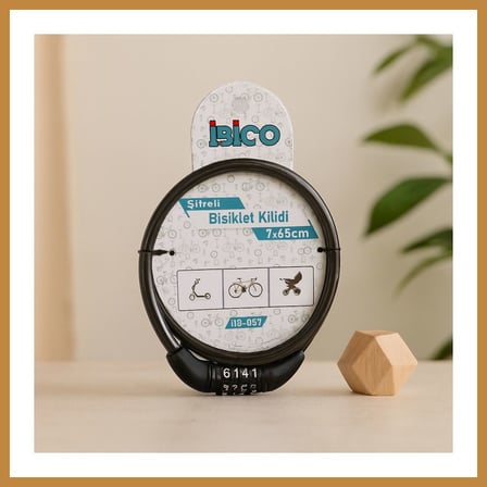 Bezos Şifreli Çelik Tel Bisiklet Kilidi 7mm x 65cm CNK