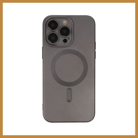 Bezos iPhone 13 Pro Uyumlu Kılıf Moshi Lens Magneticsafe Silikon - Füme CNK