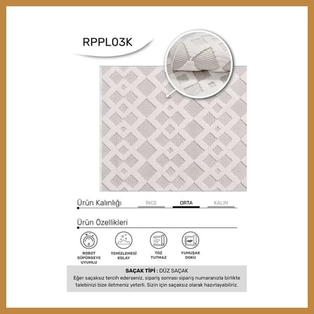 Bezos YoudayHomeCollection MASAL Model Oturma Odası Halısı · EBAT: 80X80 CNK