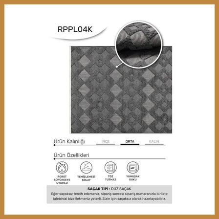 Bezos YoudayHomeCollection MASAL Model Oturma Odası Halısı · EBAT: 80X80 CNK