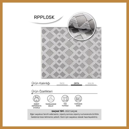 Bezos YoudayHomeCollection MASAL Model Oturma Odası Halısı · EBAT: 80X80 CNK