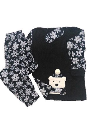 Kadın Pijama Takımı Peluş Welsoft Polar Kışlık