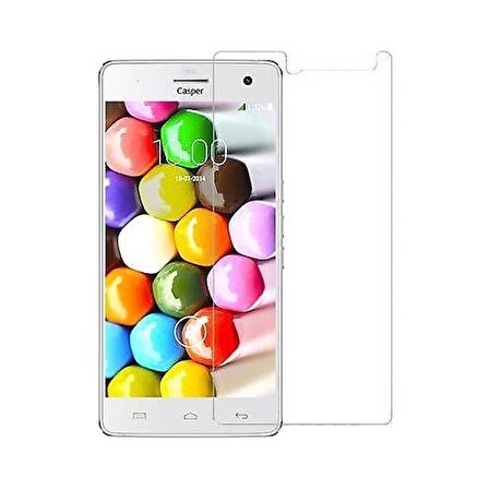 Casper Via V8 Uyumlu Ekran Koruyucu Screen Protector Tempered Glass Kristal Netliğinde %100 HD Görüntü, Yüksek Kalite Temperli Kırılmaz Cam