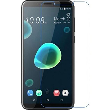 HTC Desire 12 Uyumlu Ekran Koruyucu Screen Protector Tempered Glass Kristal Netliğinde %100 HD Görüntü, Yüksek Kalite Temperli Kırılmaz Cam