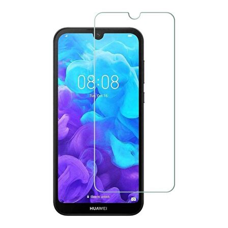 Huawei Y5 2019 Uyumlu Ekran Koruyucu Screen Protector Tempered Glass Kristal Netliğinde %100 HD Görüntü, Yüksek Kalite Temperli Kırılmaz Cam