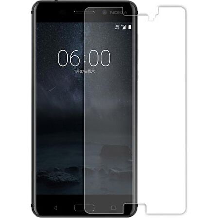 Nokia 8 Uyumlu Ekran Koruyucu Screen Protector Tempered Glass Kristal Netliğinde %100 HD Görüntü, Yüksek Kalite Temperli Kırılmaz Cam