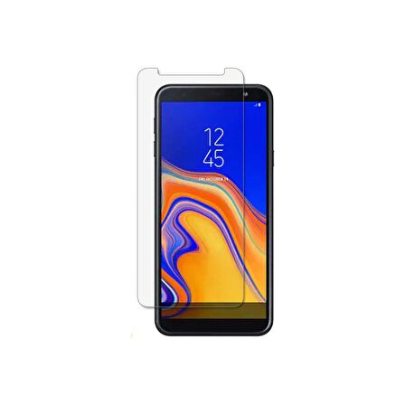 Samsung Galaxy J4 Plus Uyumlu Ekran Koruyucu Screen Protector Tempered Glass Kristal Netliğinde %100 HD Görüntü, Yüksek Kalite Temperli Kırılmaz Cam