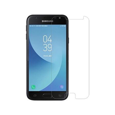 Samsung Galaxy J3 2017 Uyumlu Ekran Koruyucu Screen Protector Tempered Glass Kristal Netliğinde %100 HD Görüntü, Yüksek Kalite Temperli Kırılmaz Cam