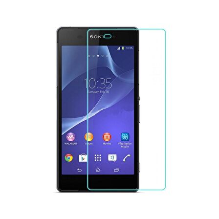 Sony Xperia Z2 Uyumlu Ekran Koruyucu Screen Protector Tempered Glass Kristal Netliğinde %100 HD Görüntü, Yüksek Kalite Temperli Kırılmaz Cam