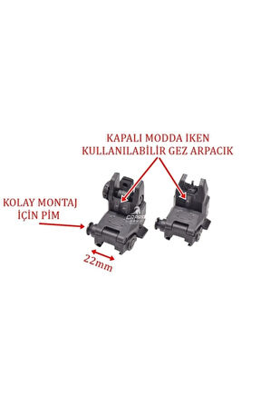 Çift Gezli Katlanır Taktikal Gez Arpacık Seti