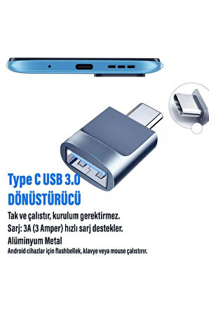 Type-C USB Çevirici iPhone 15 15 Pro 15 Pro Max Uyumlu 5 Gbps Hızlı Veri Aktarıcı Type C Dönüştürücü