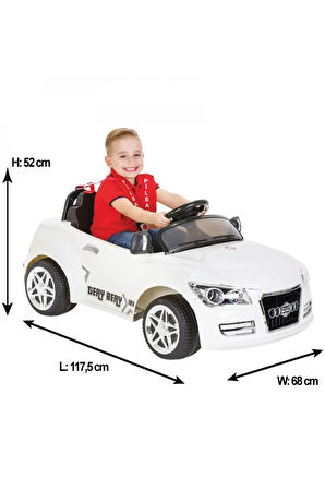 Pilsan Tery Bery 12v Uzaktan Kumandalı Akülü Araba 05 280 (BEYAZ)