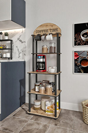 Lungo Dekoratif Kişiye Özel Isminize Özel Kahve Köşesi Safir Meşe