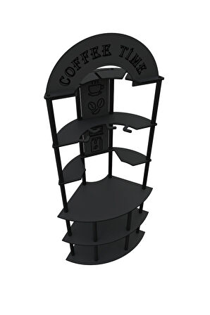 RİSTRETTO KAHVE KÖŞESİ RAFI SİYAH