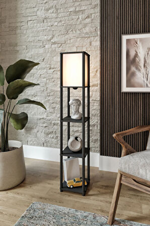 SAKAKİ RAFLI LAMBADER SİYAH