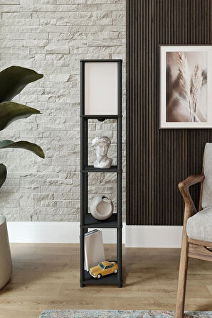 SAKAKİ RAFLI LAMBADER SİYAH