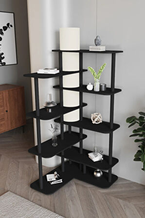 CROSS RAFLI  LAMBADER KİTAPLIK SİYAH