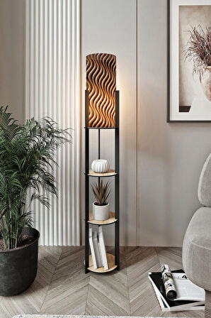 RADIANTE YUVARLAK RAFLI LAMBADER SAFİR MEŞE