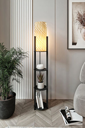 RADIANTE YUVARLAK RAFLI LAMBADER MADRAN CEVİZ