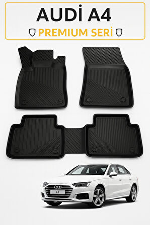 Audi A4 2008 Sonrası Uyumlu 3D Kauçuk Oto Paspas – Premium Seri