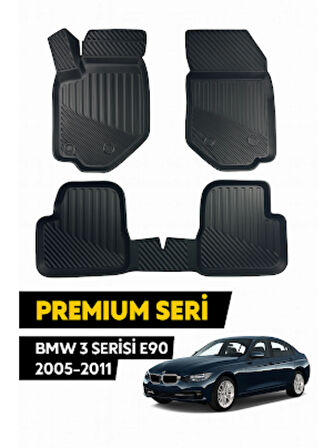 BMW 3 Serisi E90 2005–2011 3D Havuzlu Oto Paspas,