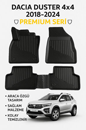Dacia Duster 4x4 (2018-2024) 3D Havuzlu Oto Paspas