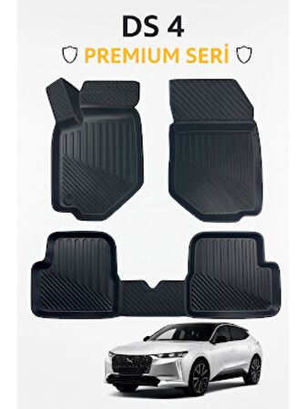 DS4 2015 Sonrası Uyumlu 3D Kauçuk Oto Paspas – Premium Seri
