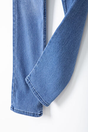 Mavi Dar Paça Cebi Logo Detaylı Erkek Çocuk Jean Pantolon 20418