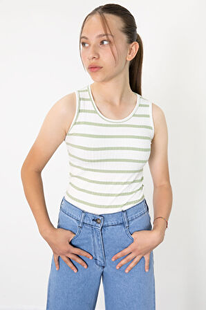 Mavi Geniş Paça Yanları Şeritli Kız Çocuk Jean Pantolon 21124